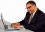 Black Man Typing