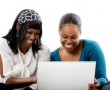 Two Girls Typing